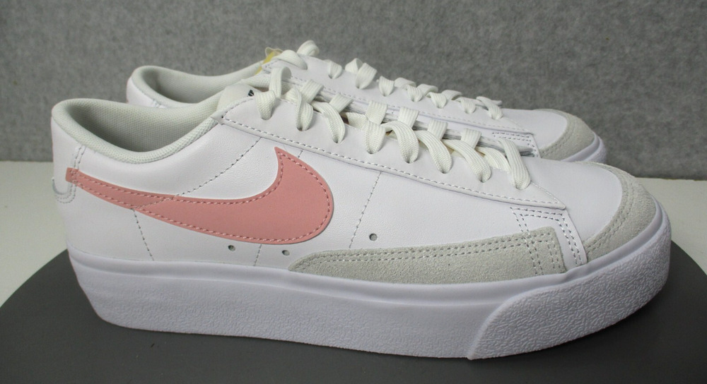 Nike Blazer Low Platform Womens Sz 9.5 White/Pink DJ0292-103 Sneakers Shoes